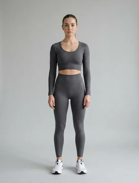 Activewear design concept, rendered in a studio