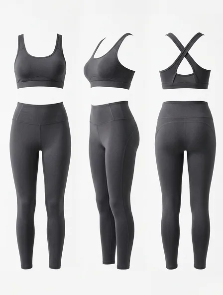 Activewear from the front, side and back