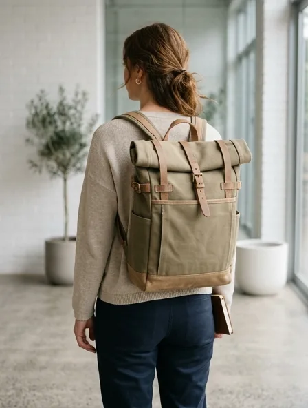 Backpack styled for a lookbook