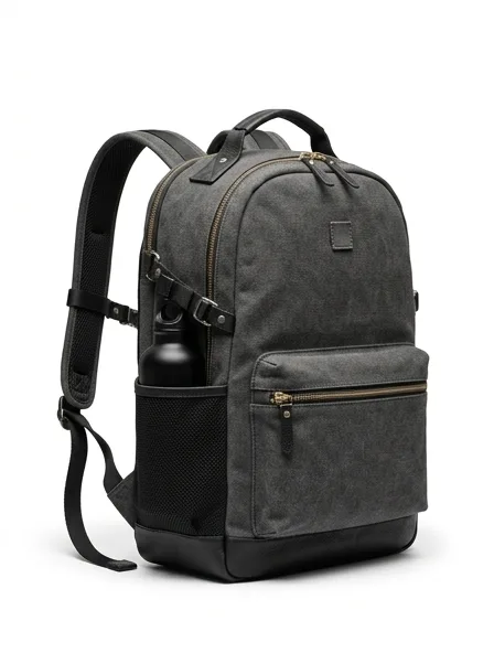 Backpack product photo on a white background