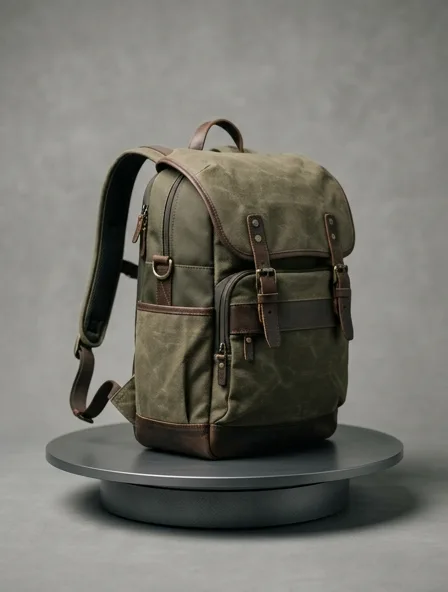 Backpack in motion, a still from a product film