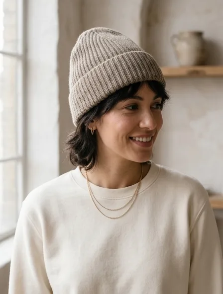 Beanie styled for a lookbook