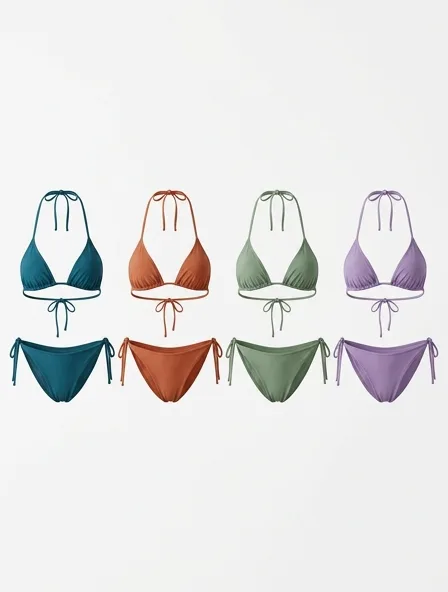 Bikini in four colorways, side by side