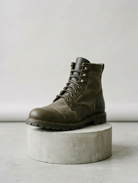 Boot design concept, rendered in a studio