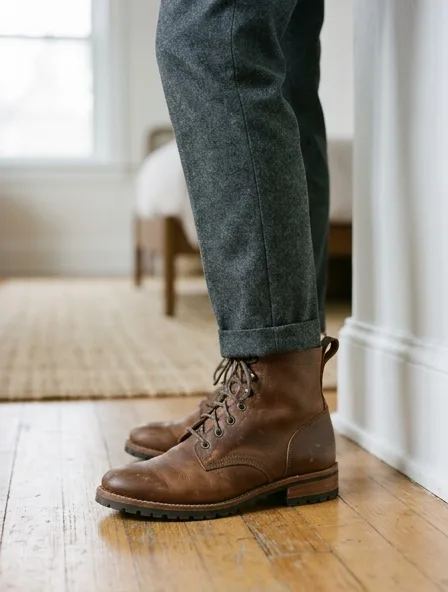 Boot styled for a lookbook