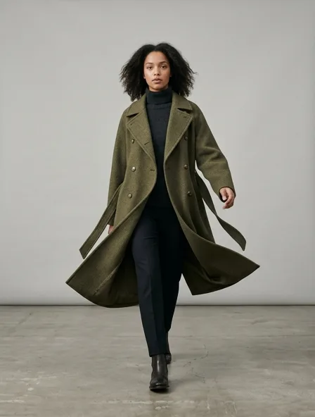 Coat in motion, a still from a product film