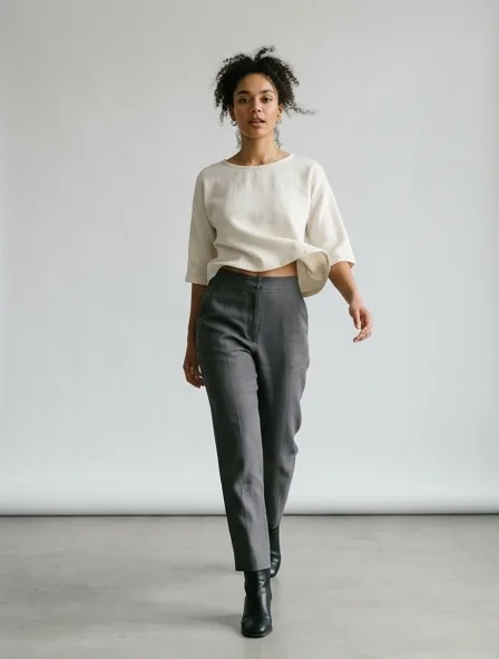 Crop top in motion, a still from a product film