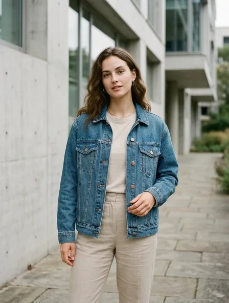 Denim jacket styled for a lookbook