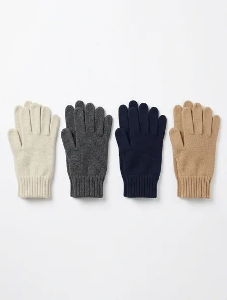 Gloves in four colorways, side by side