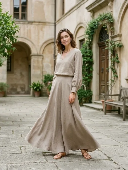 Gown styled for a lookbook