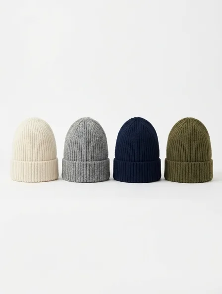 Hat in four colorways, side by side