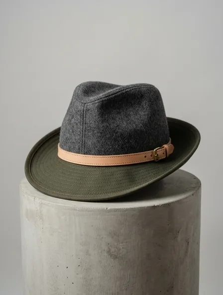 Hat design concept, rendered in a studio