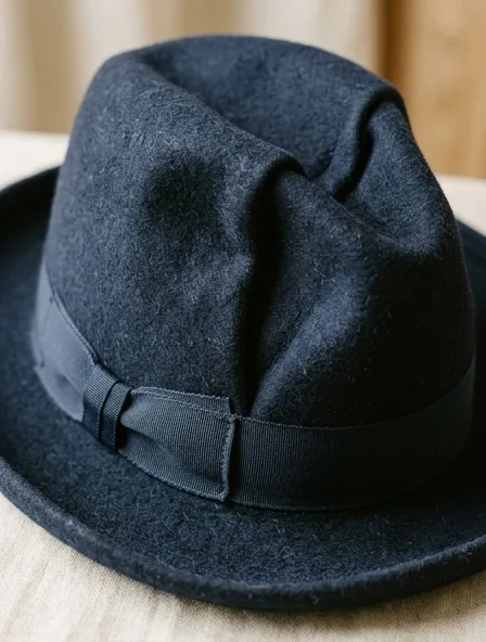 Hat fabric close-up showing drape and texture