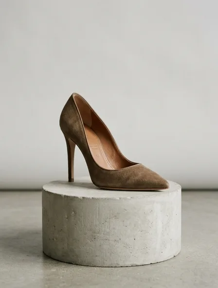 Heel design concept, rendered in a studio