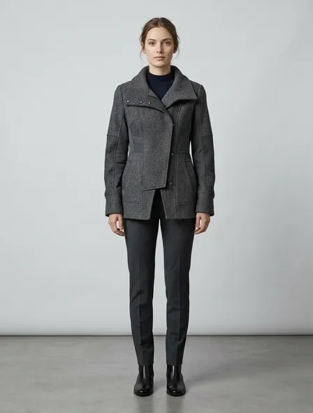 Jacket design concept, rendered in a studio