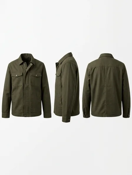 Jacket from the front, side and back