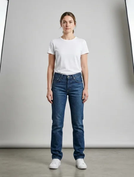 Jeans design concept, rendered in a studio