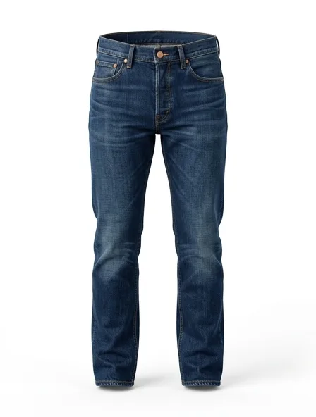 Jeans product photo on a white background