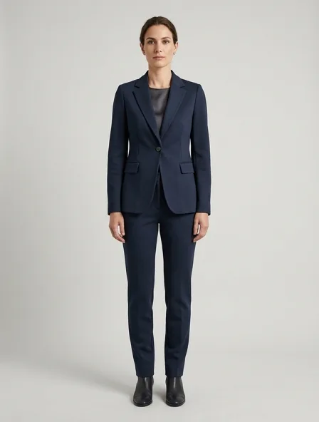 Suit in ponte di Roma, on a model in a studio