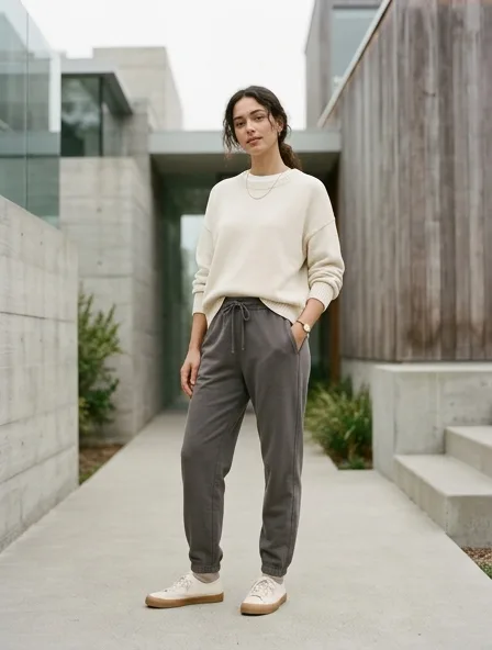 Joggers styled for a lookbook