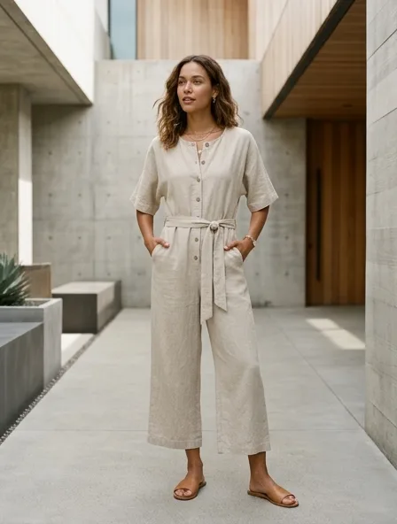 Jumpsuit styled for a lookbook