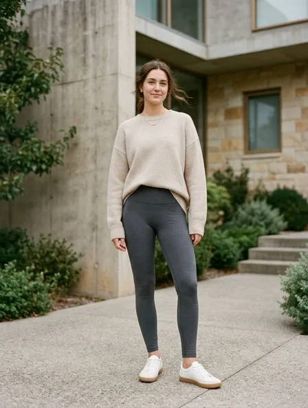 Leggings styled for a lookbook