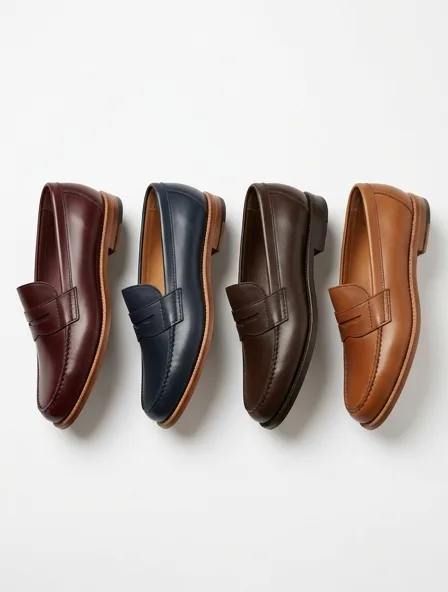 Loafer in four colorways, side by side