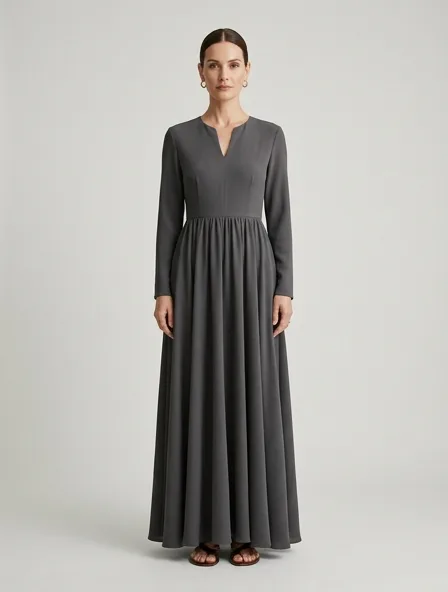 Maxi dress design concept, rendered in a studio