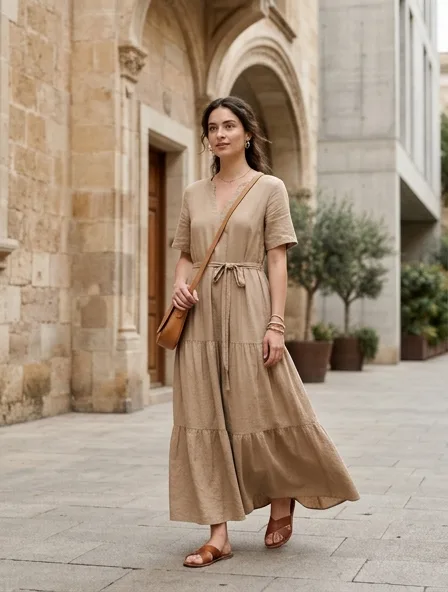 Maxi dress styled for a lookbook