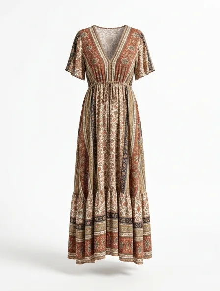 Maxi dress product photo on a white background