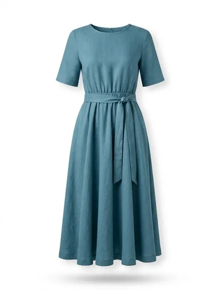 Midi dress product photo on a white background