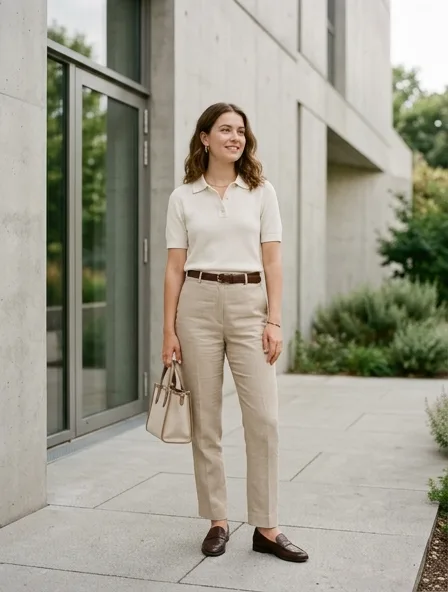 Polo shirt styled for a lookbook