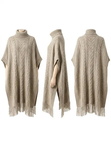 Poncho from the front, side and back