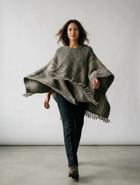Poncho in motion, a still from a product film