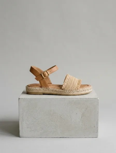 Sandal design concept, rendered in a studio