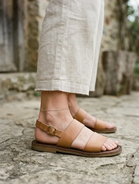 Sandal styled for a lookbook