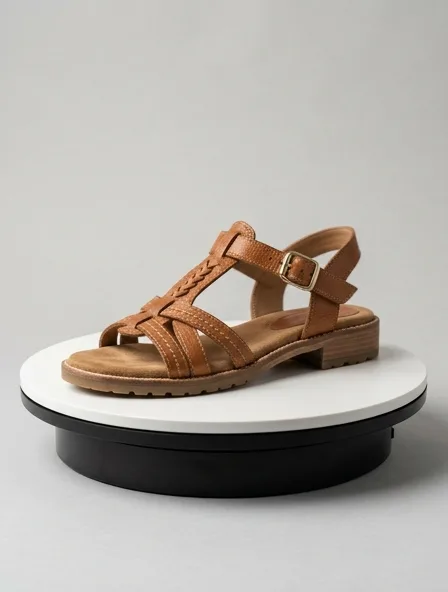 Sandal in motion, a still from a product film