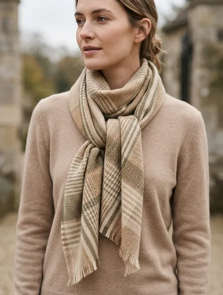 Scarf styled for a lookbook