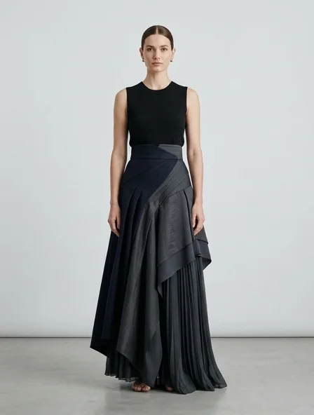 Skirt design concept, rendered in a studio