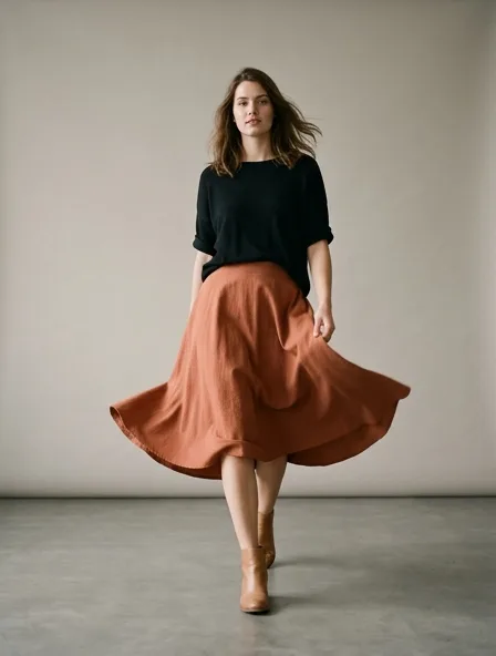 Skirt in motion, a still from a product film