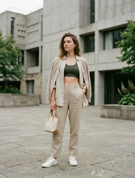 Sports bra styled for a lookbook