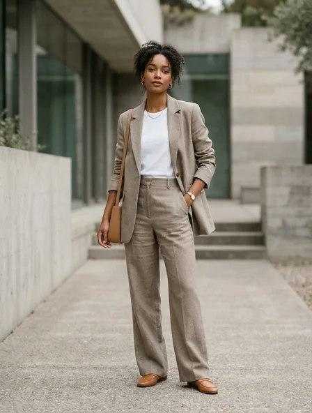 Suit styled for a lookbook
