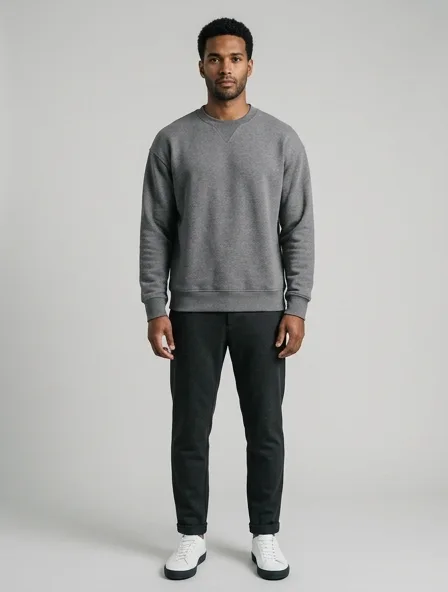 Sweatshirt design concept, rendered in a studio
