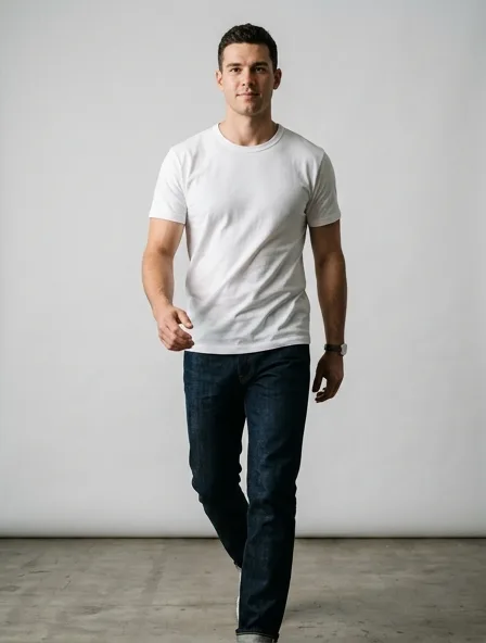 T-shirt in motion, a still from a product film