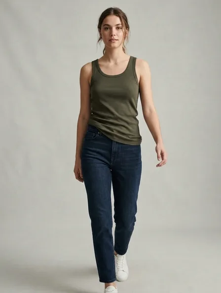 Tank top in motion, a still from a product film