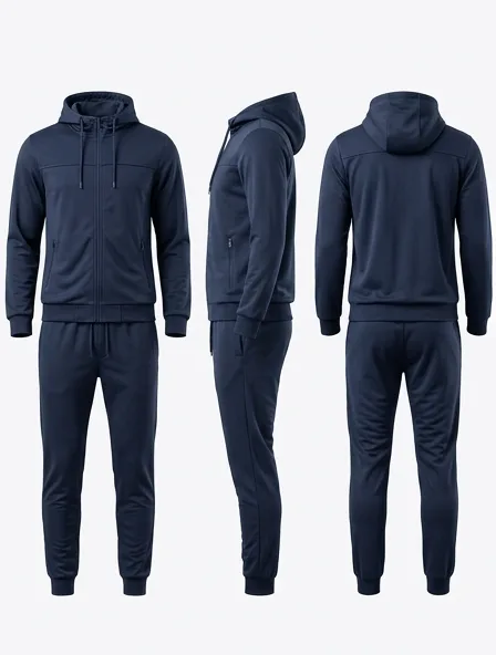 Tracksuit from the front, side and back