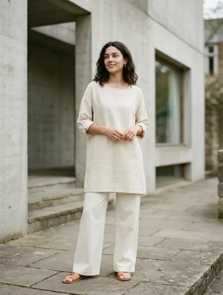 Tunic styled for a lookbook