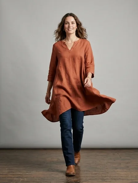 Tunic in motion, a still from a product film