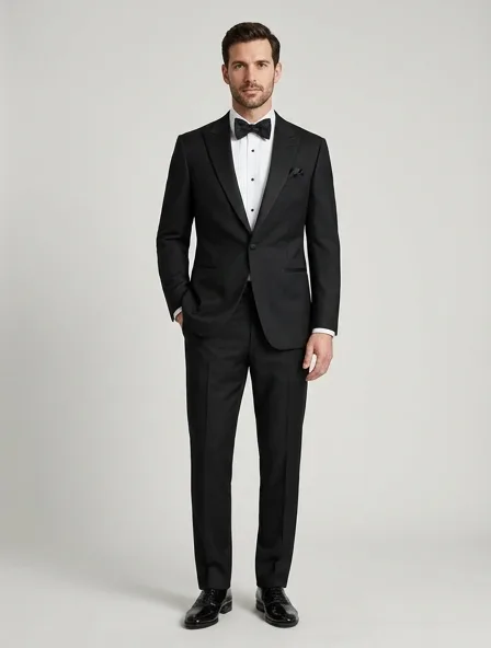 Tuxedo design concept, rendered in a studio