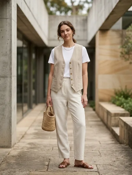 Vest styled for a lookbook